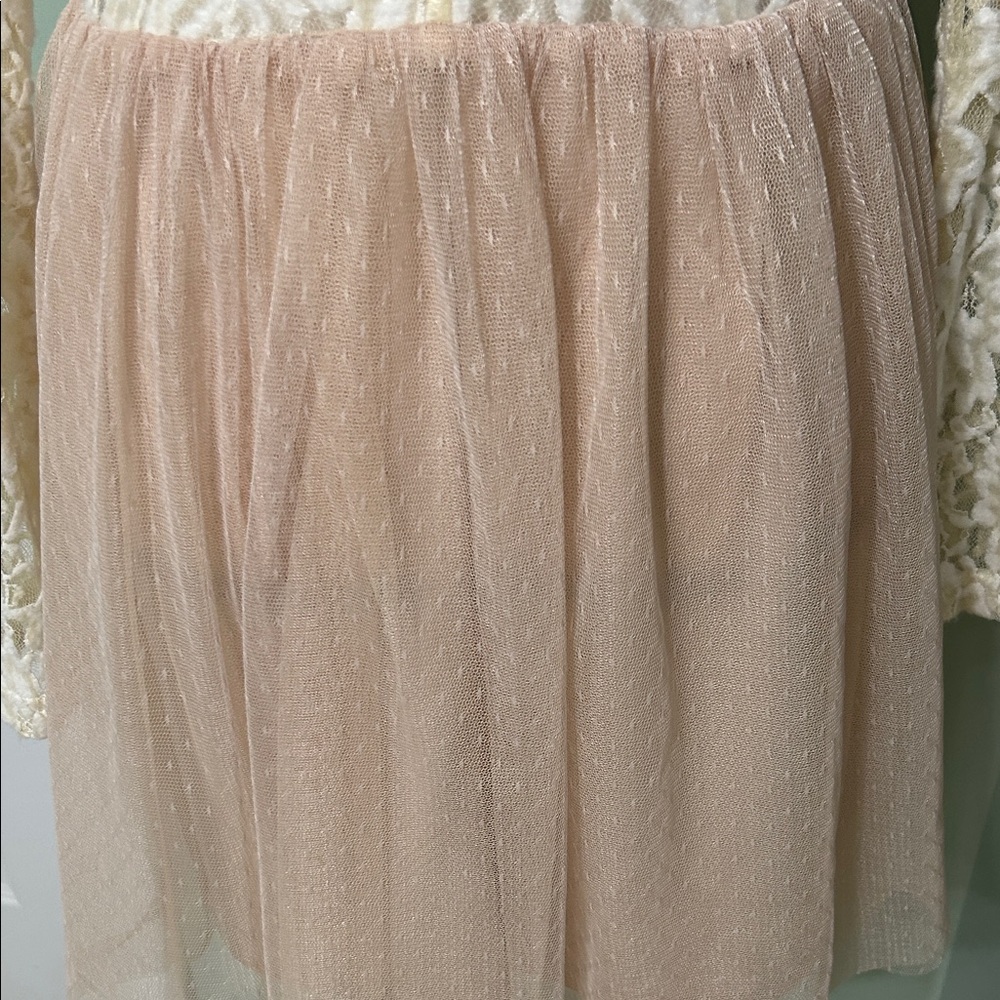 Areve Cream and Tan Lace Dress - Picture 4 of 6